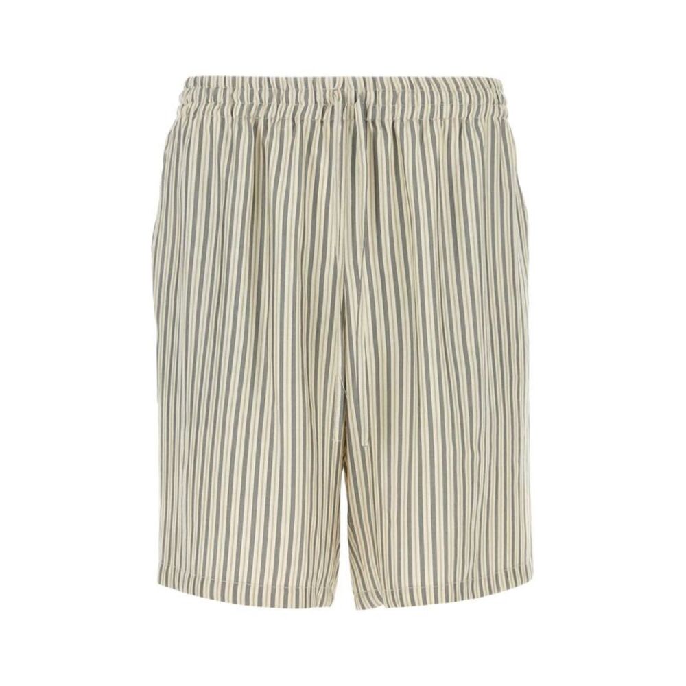Le Kasha Men Embroidered Silk Bermuda Shorts